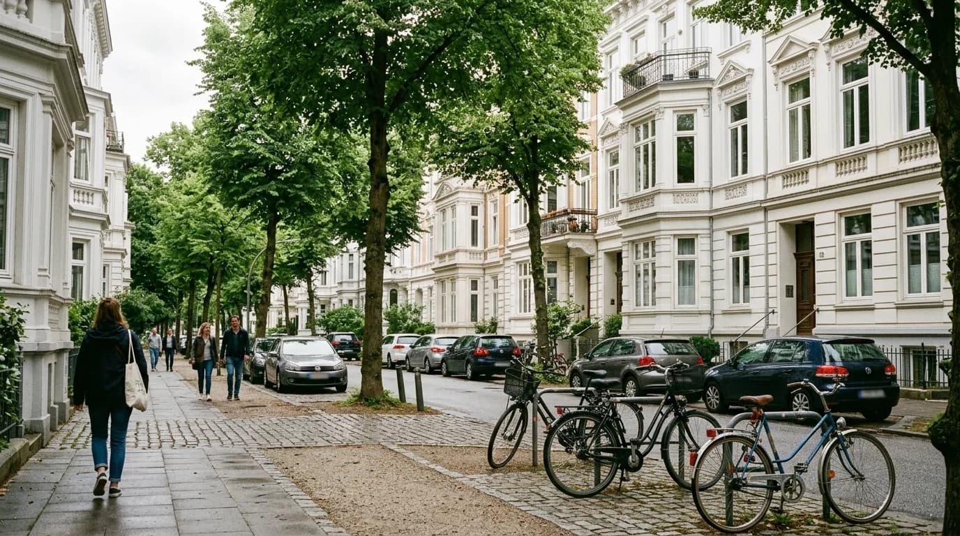 Straßenbild in Eimsbüttel, Hamburg